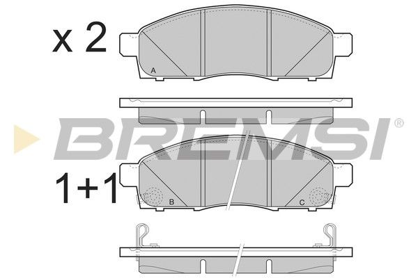 BREMSI Комплект тормозных колодок, дисковый тормоз BP3501