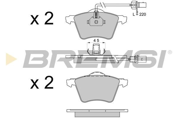 BREMSI Комплект тормозных колодок, дисковый тормоз BP3506