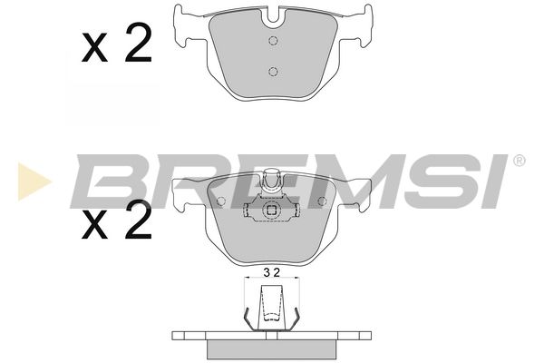 BREMSI Комплект тормозных колодок, дисковый тормоз BP3509