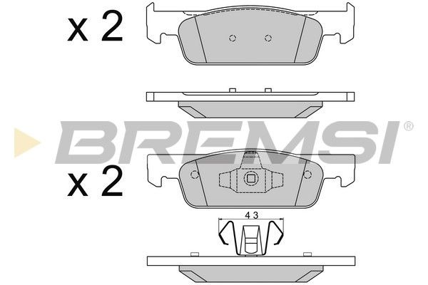 BREMSI Piduriklotsi komplekt,ketaspidur BP3512