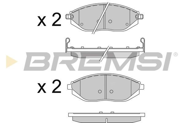 BREMSI Комплект тормозных колодок, дисковый тормоз BP3513