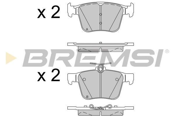 BREMSI Комплект тормозных колодок, дисковый тормоз BP3517