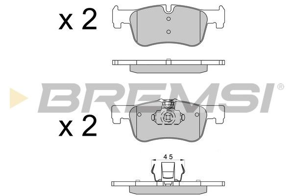 BREMSI Комплект тормозных колодок, дисковый тормоз BP3520
