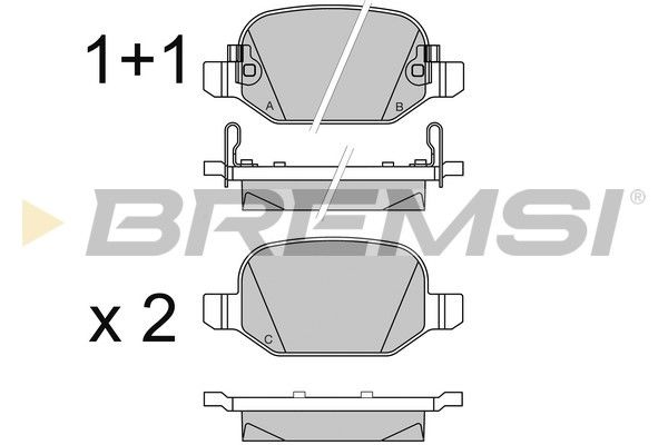 BREMSI Piduriklotsi komplekt,ketaspidur BP3524