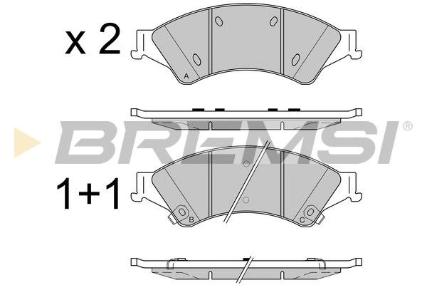 BREMSI Комплект тормозных колодок, дисковый тормоз BP3527