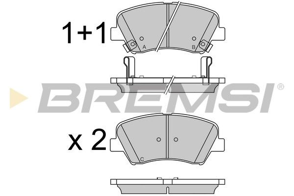 BREMSI Piduriklotsi komplekt,ketaspidur BP3529