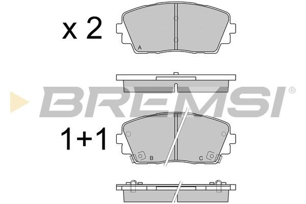 BREMSI Piduriklotsi komplekt,ketaspidur BP3532