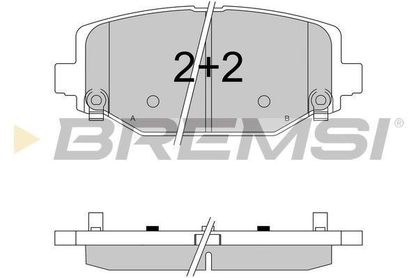 BREMSI Комплект тормозных колодок, дисковый тормоз BP3544