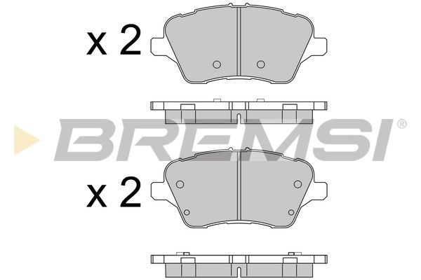 BREMSI Комплект тормозных колодок, дисковый тормоз BP3545