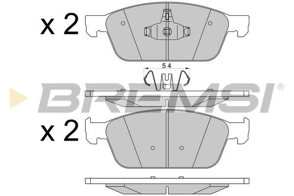 BREMSI Комплект тормозных колодок, дисковый тормоз BP3546