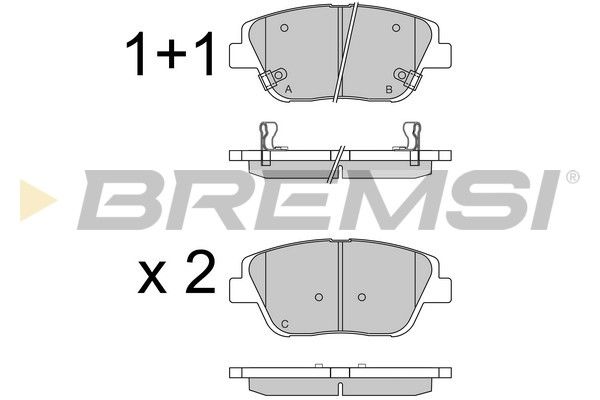 BREMSI Комплект тормозных колодок, дисковый тормоз BP3548