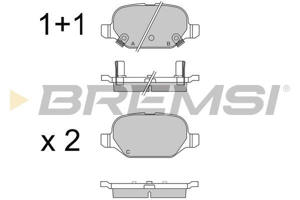 BREMSI Piduriklotsi komplekt,ketaspidur BP3550