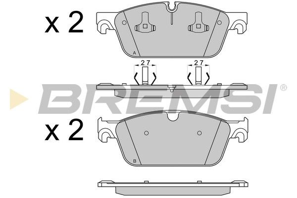 BREMSI Комплект тормозных колодок, дисковый тормоз BP3565