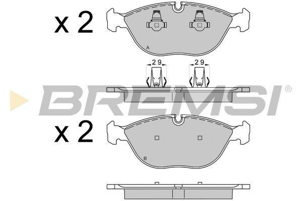 BREMSI Комплект тормозных колодок, дисковый тормоз BP3571