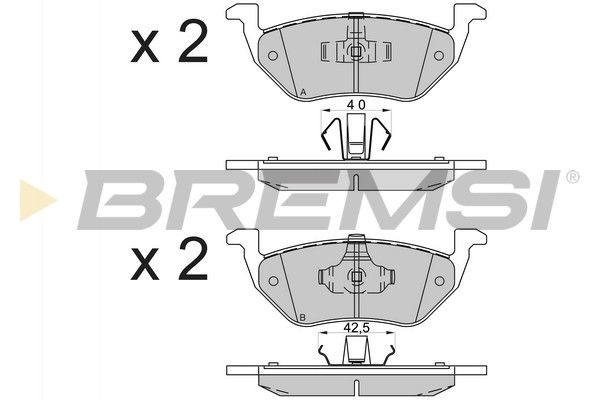 BREMSI Комплект тормозных колодок, дисковый тормоз BP3587