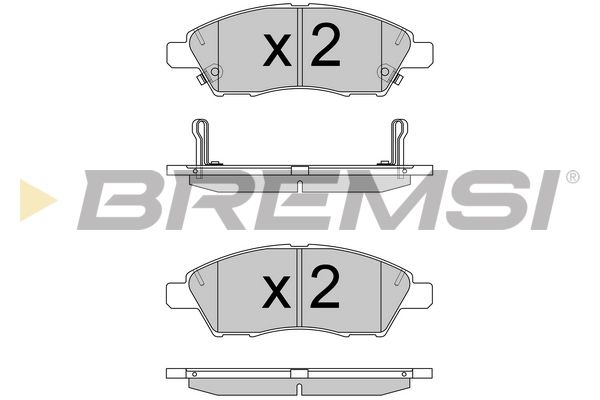 BREMSI Комплект тормозных колодок, дисковый тормоз BP3589