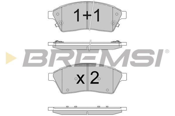 BREMSI Комплект тормозных колодок, дисковый тормоз BP3595