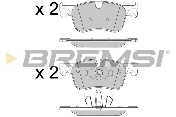BREMSI Комплект тормозных колодок, дисковый тормоз BP3597