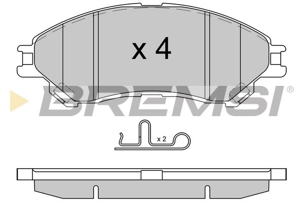 BREMSI Комплект тормозных колодок, дисковый тормоз BP3603
