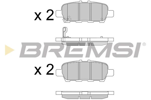 BREMSI Комплект тормозных колодок, дисковый тормоз BP3608