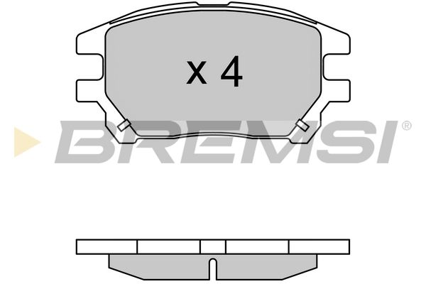 BREMSI Комплект тормозных колодок, дисковый тормоз BP3622