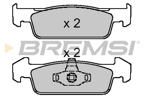 BREMSI Комплект тормозных колодок, дисковый тормоз BP3647