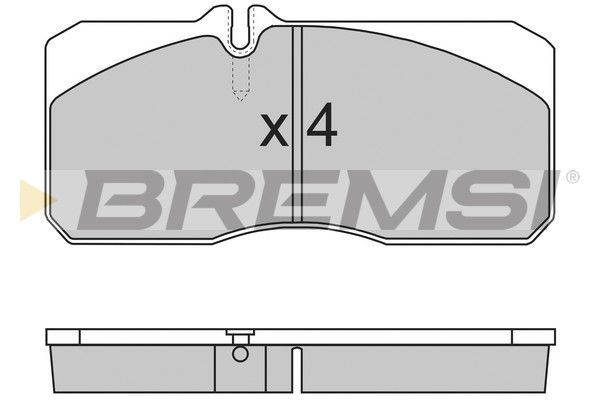 BREMSI Комплект тормозных колодок, дисковый тормоз BP7267