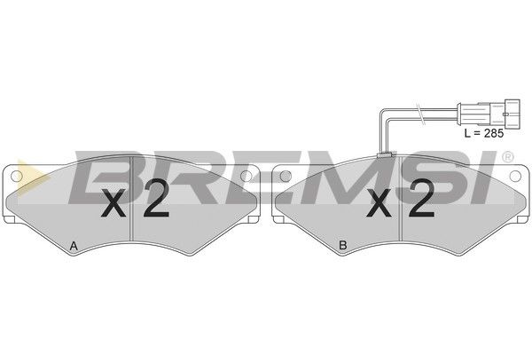 BREMSI Комплект тормозных колодок, дисковый тормоз BP7303