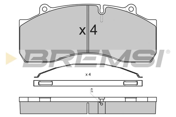 BREMSI Комплект тормозных колодок, дисковый тормоз BP7308