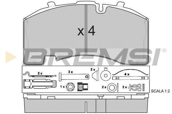 BREMSI Комплект тормозных колодок, дисковый тормоз BP7322