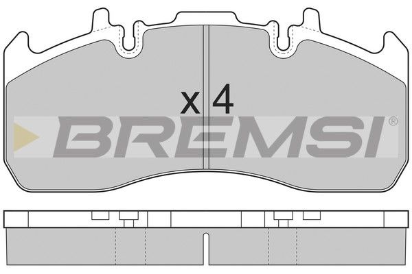 BREMSI Комплект тормозных колодок, дисковый тормоз BP7324