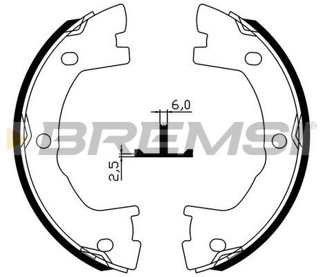BREMSI Комплект тормозных колодок, стояночная тормозная с GF0147