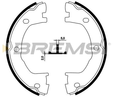 BREMSI Комплект тормозных колодок, стояночная тормозная с GF0183