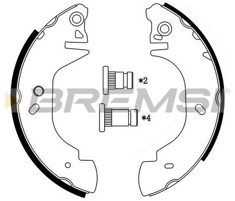 BREMSI Комплект тормозных колодок GF0230