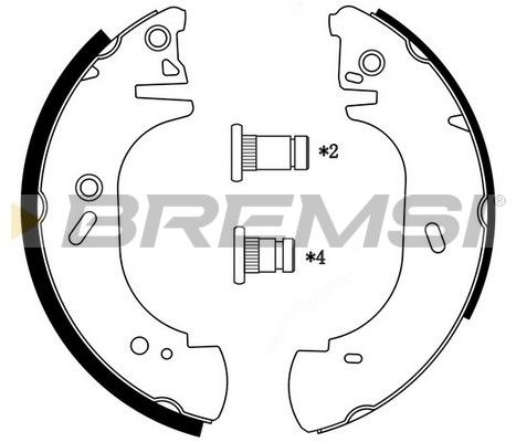 BREMSI Комплект тормозных колодок GF0231