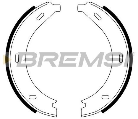 BREMSI Комплект тормозных колодок, стояночная тормозная с GF0305