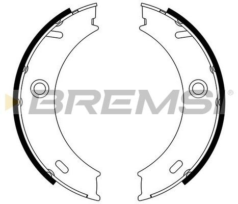 BREMSI Комплект тормозных колодок, стояночная тормозная с GF0307