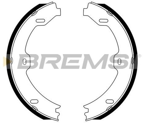 BREMSI Комплект тормозных колодок, стояночная тормозная с GF0312