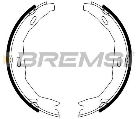 BREMSI Комплект тормозных колодок, стояночная тормозная с GF0317