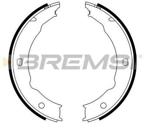 BREMSI Комплект тормозных колодок, стояночная тормозная с GF0387
