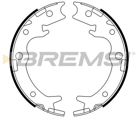 BREMSI Комплект тормозных колодок, стояночная тормозная с GF0713