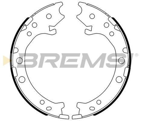 BREMSI Комплект тормозных колодок, стояночная тормозная с GF0715