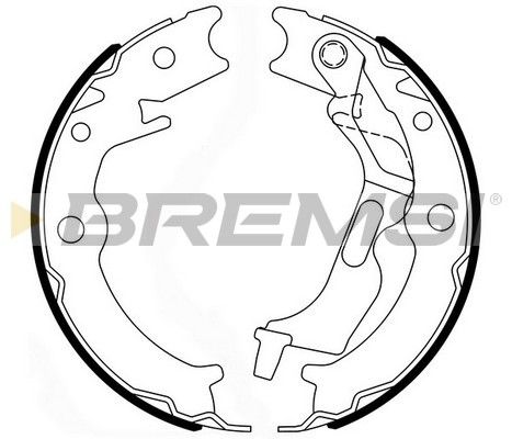 BREMSI Комплект тормозных колодок, стояночная тормозная с GF0729