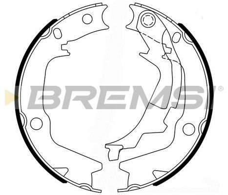 BREMSI Комплект тормозных колодок, стояночная тормозная с GF0766
