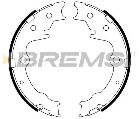 BREMSI Комплект тормозных колодок, стояночная тормозная с GF0802