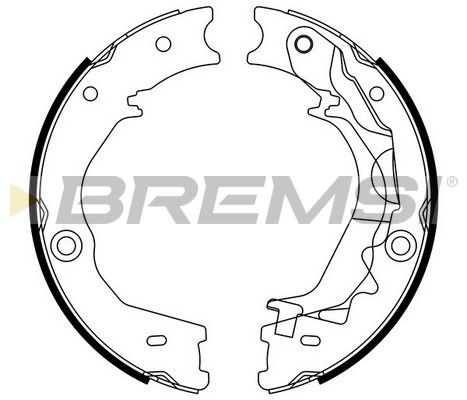 BREMSI Piduriklotside komplekt,seisupidur GF0806