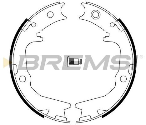 BREMSI Комплект тормозных колодок, стояночная тормозная с GF0826