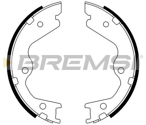 BREMSI Комплект тормозных колодок, стояночная тормозная с GF0874