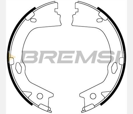 BREMSI Комплект тормозных колодок, стояночная тормозная с GF0899