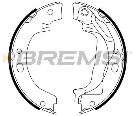 BREMSI Комплект тормозных колодок, стояночная тормозная с GF0970